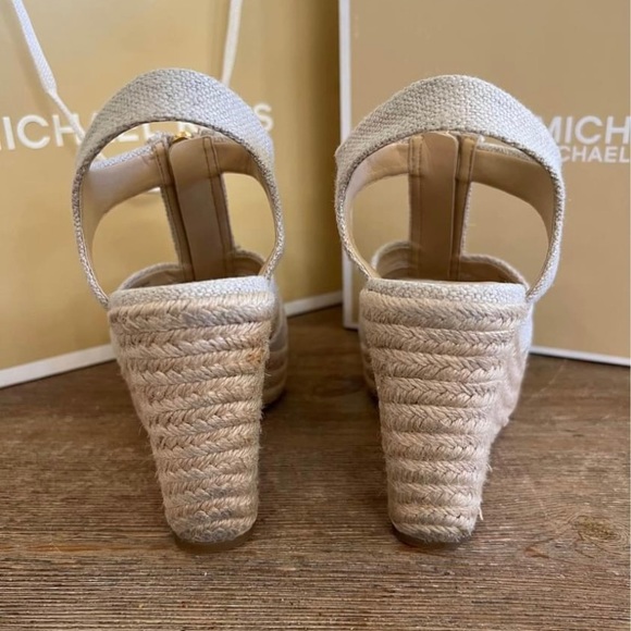 MK Berkeley Canvas Wedge Sandals - Picture 6 of 10